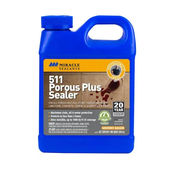 Miracle Sealants Plus QT 511 Porous Plus Sealer 32 oz Quart (Three Pack)