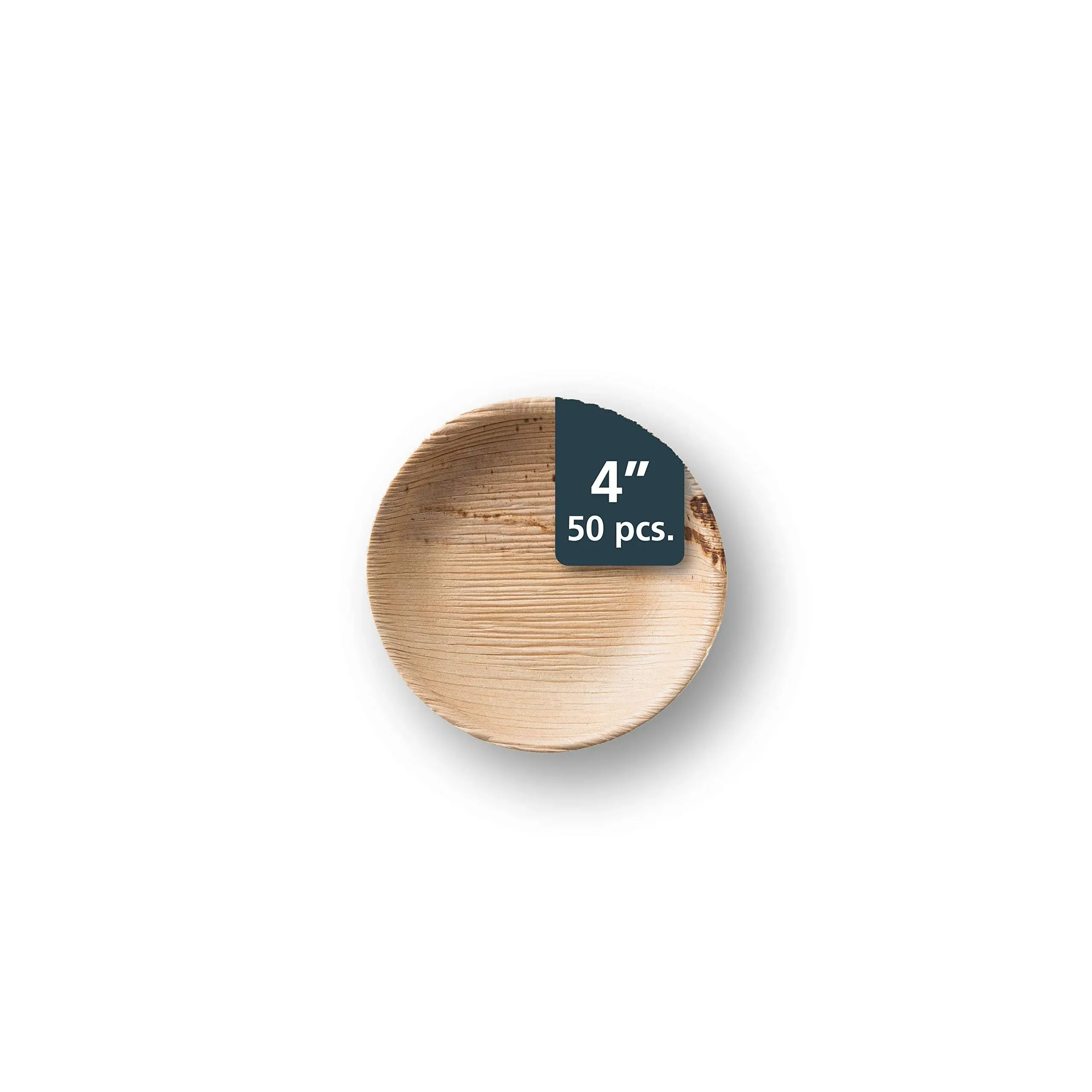 TheClearConscience - Small Palm Leaf Appetizer Plates, 4 inch Round, Party Pack ...