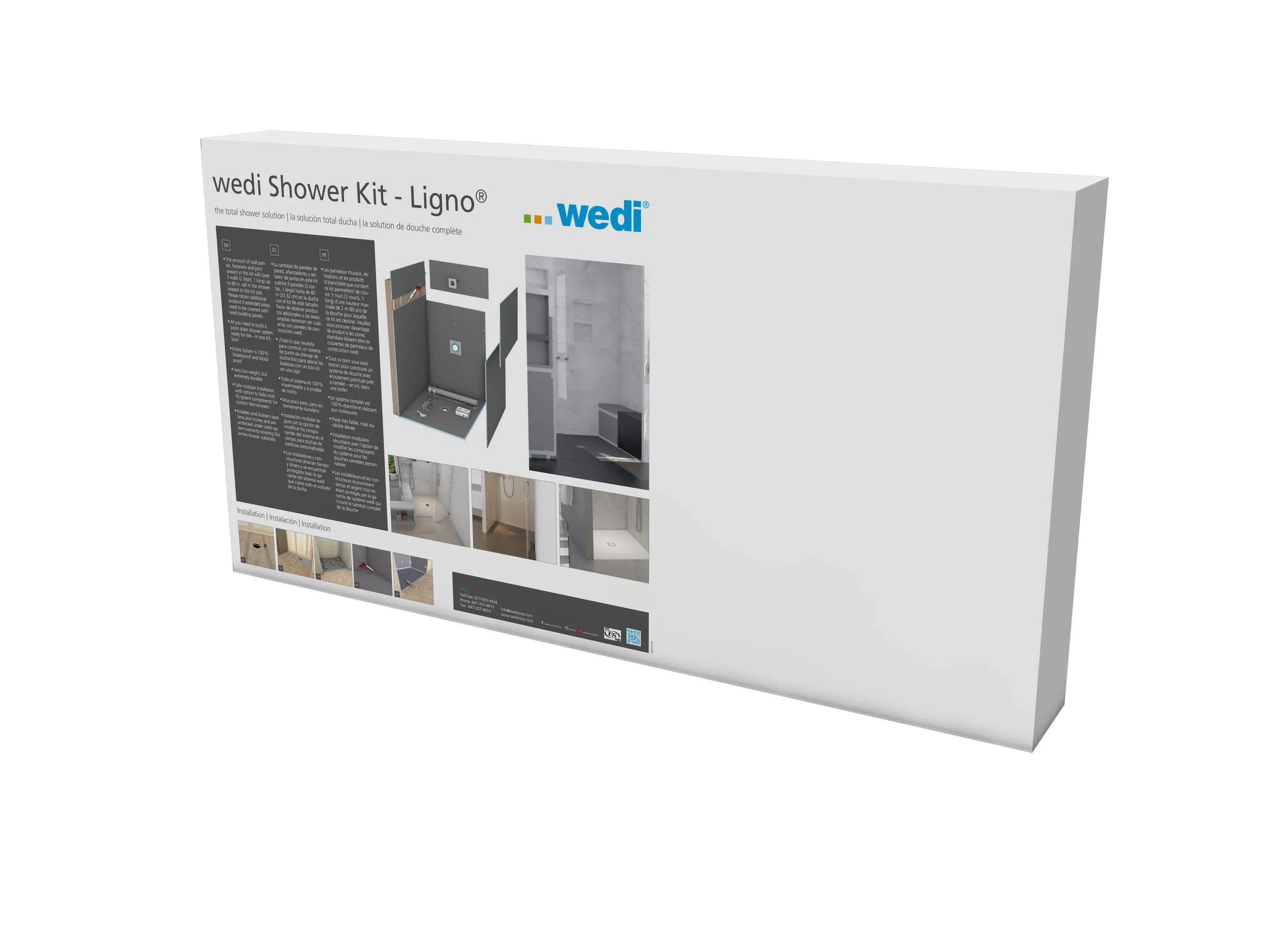 Wedi Fundo Shower Kit - Ligno 48-in x 60-in | US2000061