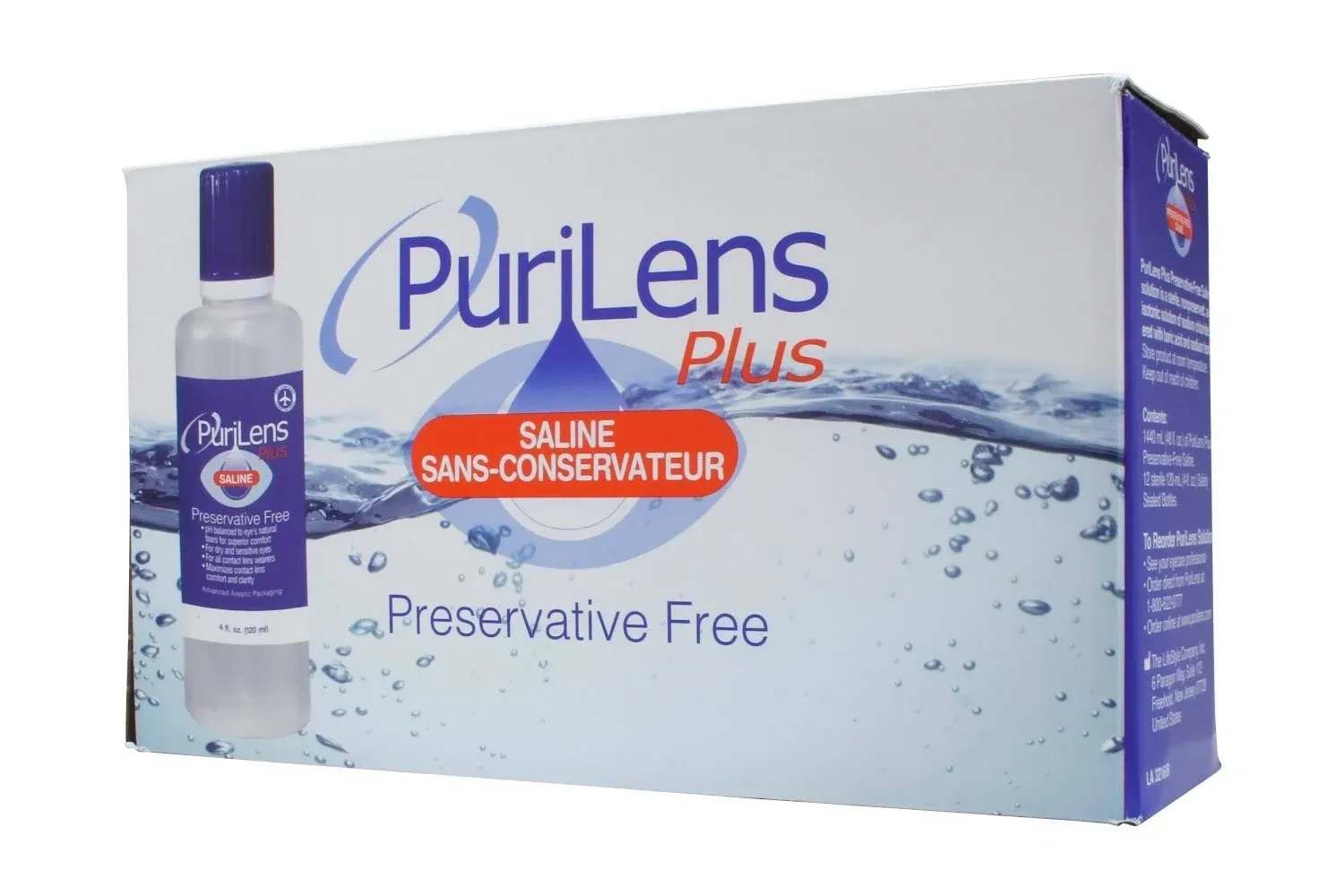 PuriLens Plus Preservative Free Saline Bottles