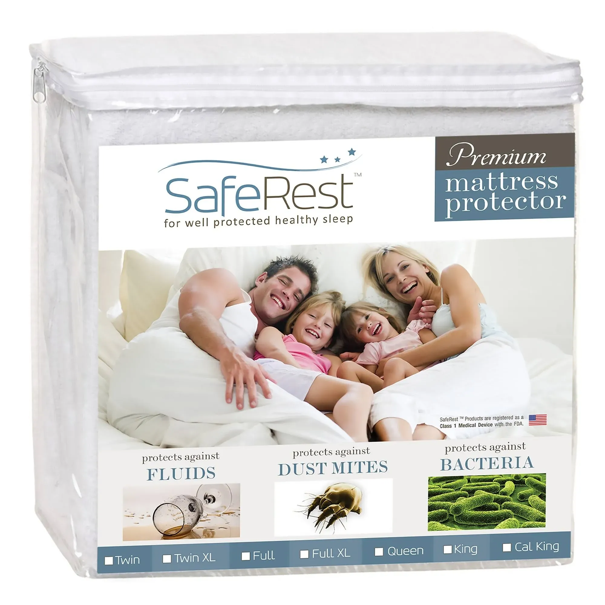 Saferest 100% Waterproof Size Mattress Protector