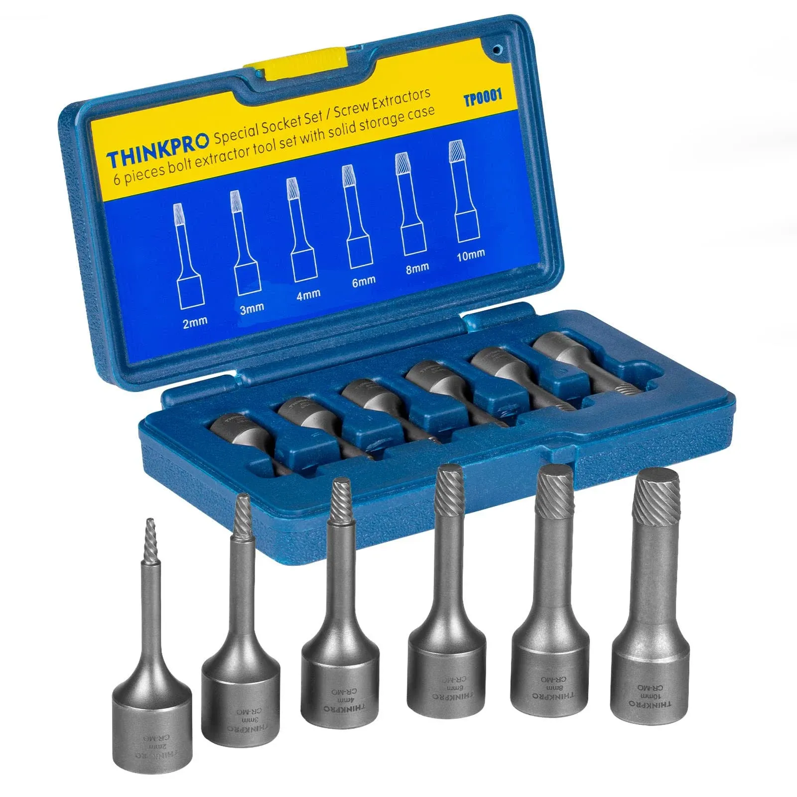 6Piece Screw Extractor Set,Stripped Torx Bolt Extractor,Exte<wbr/>nded Version3/8&#034;Inc<wbr/>h