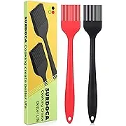 SURDOCA Silicone Pastry Basting Brush - 2Pcs 8.2 in Heat Resistant Brush for ...