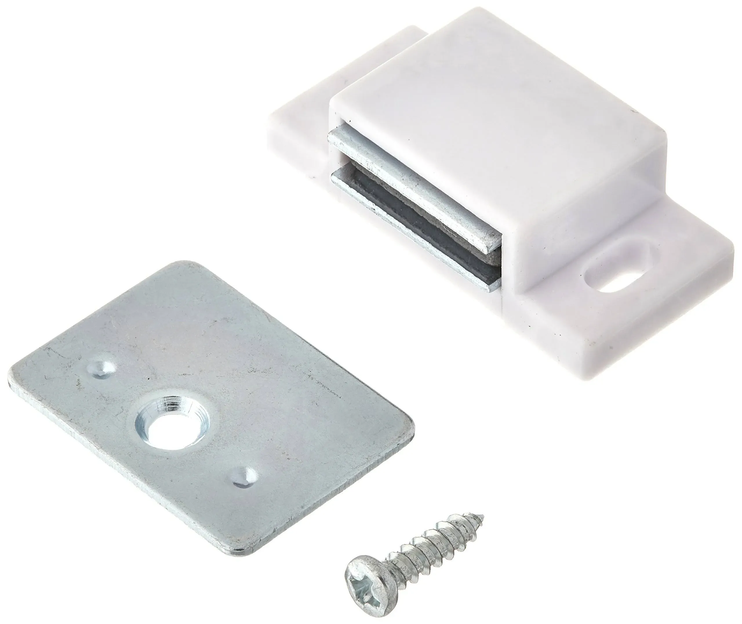 Shutter Hardware 50631-R 15Lb Single Magnetic Catch White/Zinc Retail Pack (10)