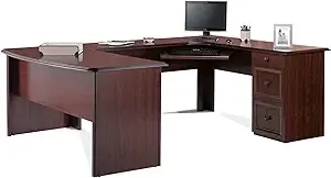 Realspace Broadstreet 65"W U-Shaped Executive Corner Desk