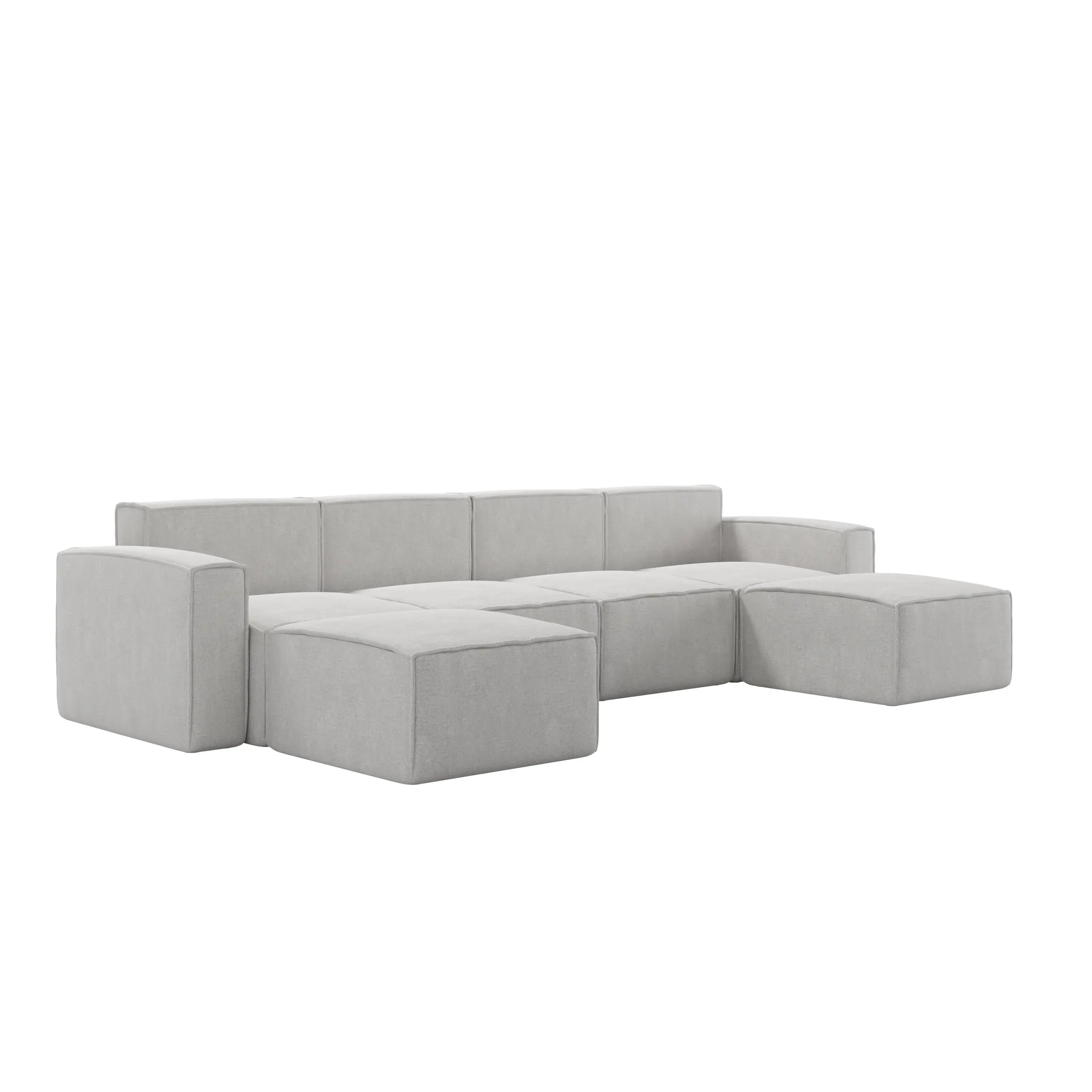 Flash Furniture IS-IT2231-6PCSEC-CRM-GG Bridgetown Luxury Modular Sectional Sofa ...