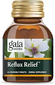 Gaia Herbs RapidRelief Reflux Relief Tablets, 45 Count