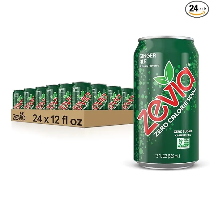 Zevia Ginger Ale Zero Calorie Soda 12 Pack