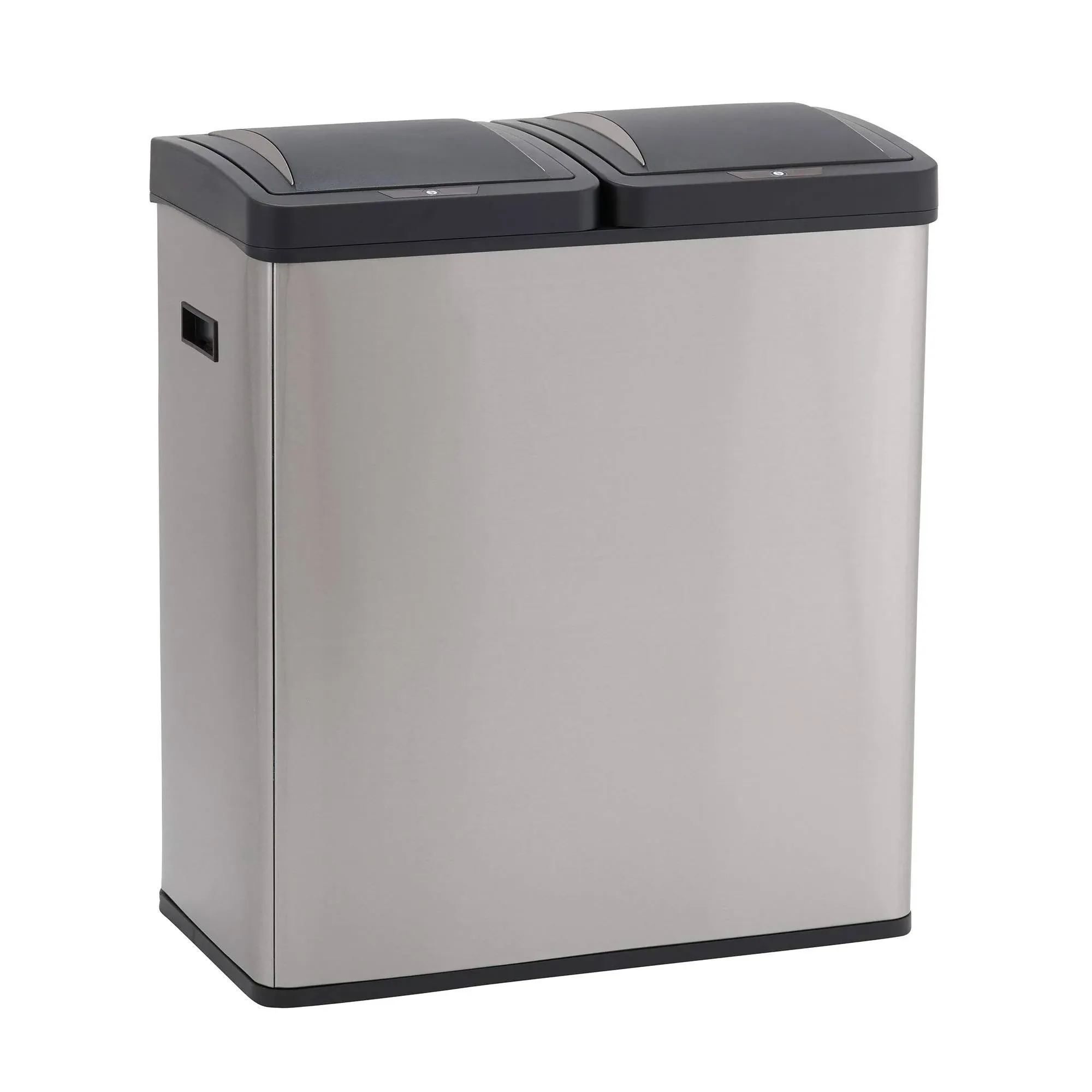 Design Trend Stainless Steel Touchless Trash Can with Dual Compartments, 30 Liter / 8 Gallon