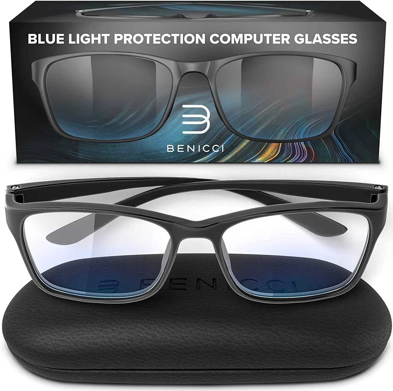 Benicci Stylish Blue Light Blocking Glasses for Women or Men - Ease Computer and ...