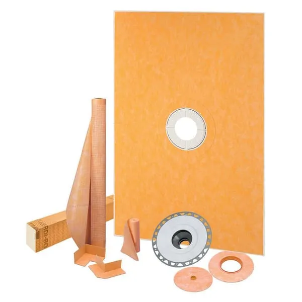 Kerdi-Shower-Kit 38" x 60" PVC Flange 2"