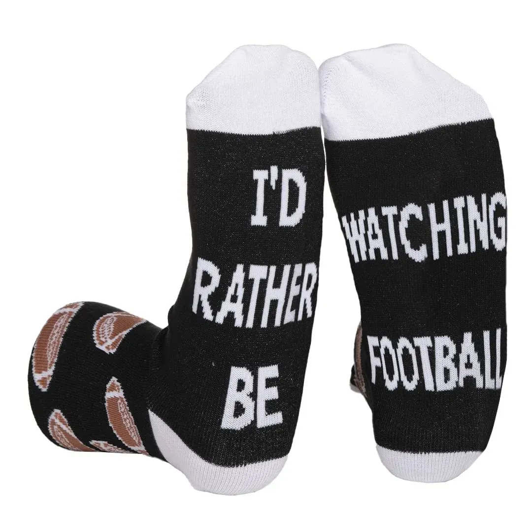 #followme Funny Socks for Men - Mens Novelty Gift Socks with Sayings (I'd Rather ...