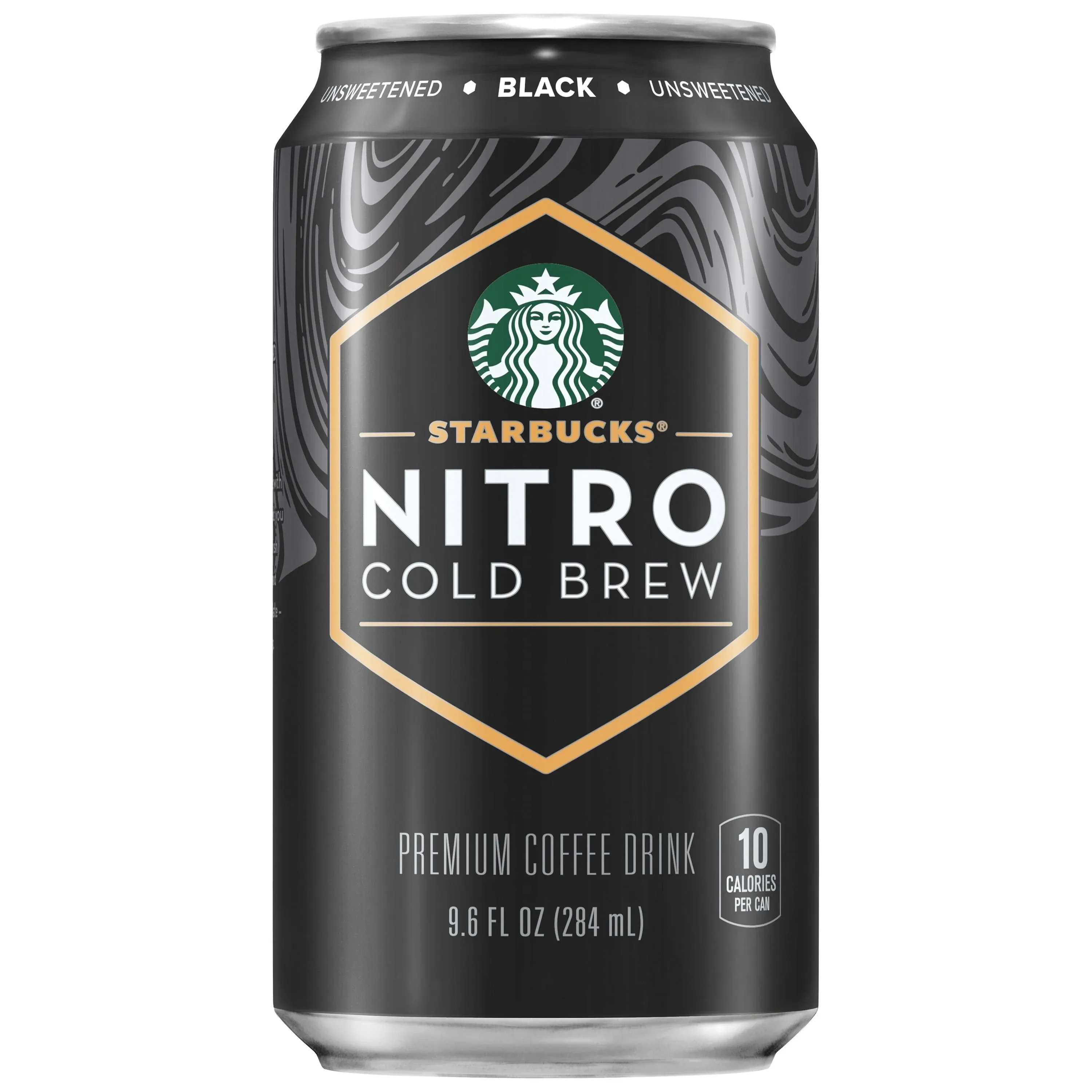 Starbucks Nitro Cold Brew, Black Unsweetened, 9.6 fl oz Can (8 Pack) (Packaging May Vary)