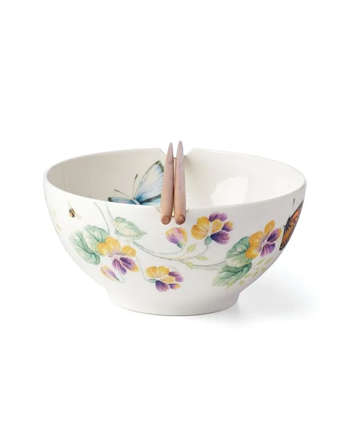 Butterfly Meadow 3 Piece Bowl Chopsticks