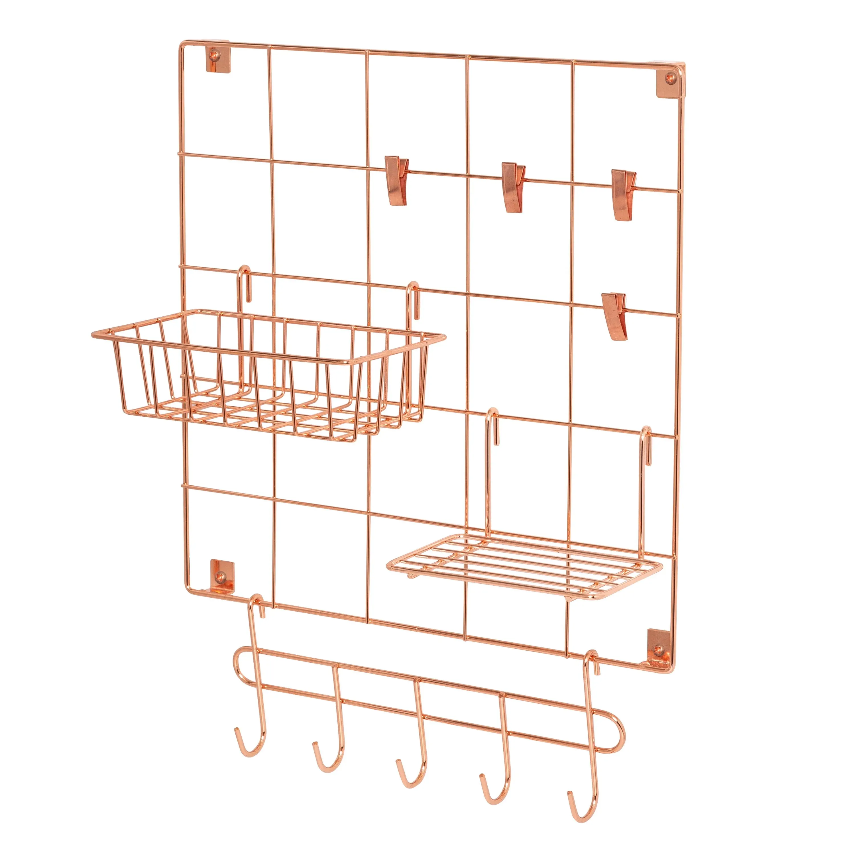 Honey-Can-Do 8-Piece Copper Wire Wall Grid