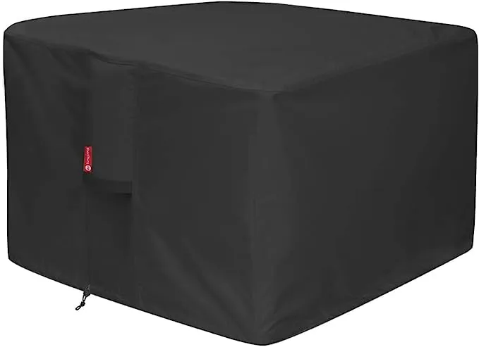 SheeChung Fire Pit Cover - Waterproof 600D Heavy Duty Square Patio Fire Pit Table Cover Black (Square - 28"L x 28"W x 25"H)-Fits 24-28 inch Fire Pit Table Cover