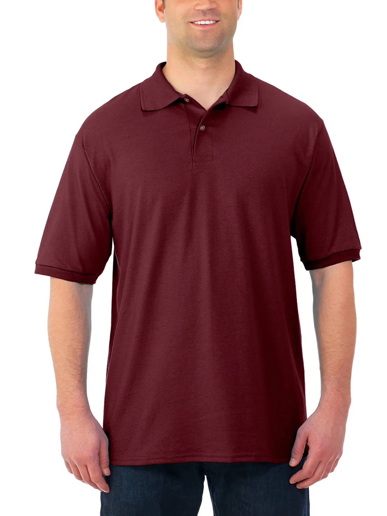 Jerzees Men's Short Sleeve Polo Shirts, SpotShield Stain Resistant, Sizes S-5x