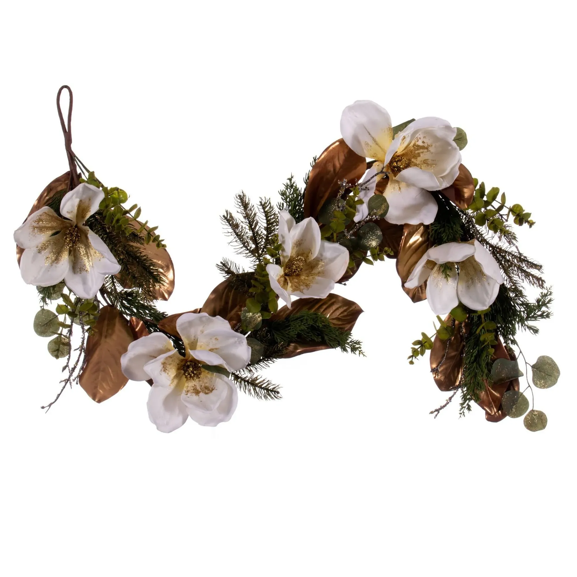 Vickerman 60" White Magnolia Garland., 60" - Wreaths And Garlands - by Vickerman Company | Houzz