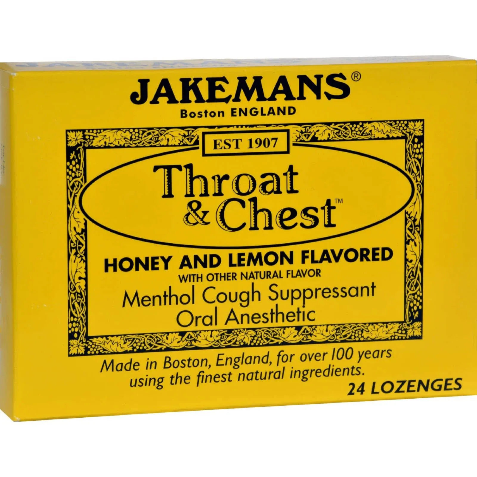 JAKEMANS: Lozenge Throat and Chest Honey and Lemon, 30 pc