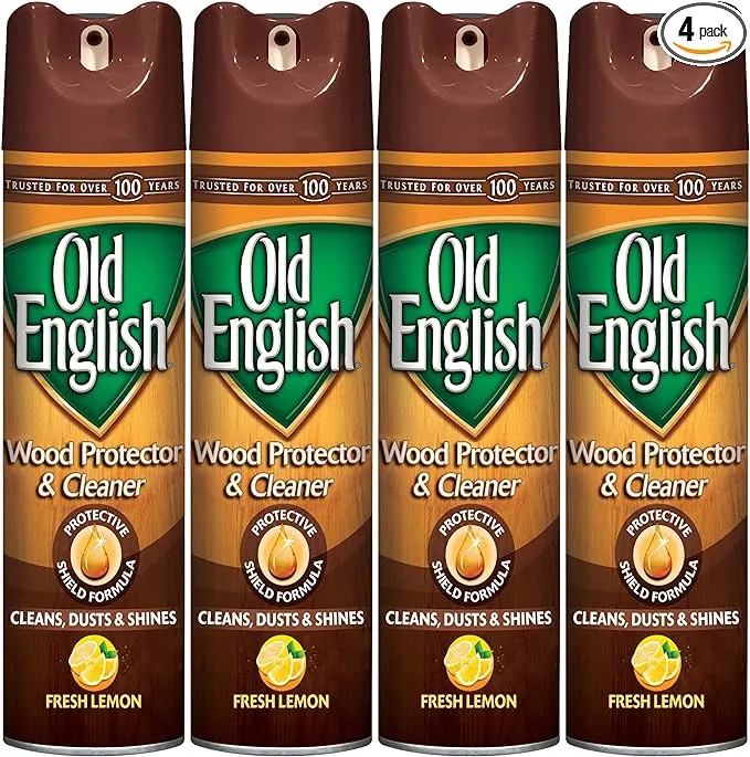 Old English Furniture Polish, Lemon 12.5 oz Can (Pack of 4) 