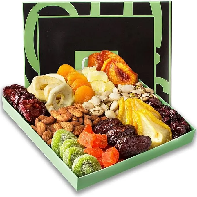 Nut and Dried Fruit Gift Basket - Assorted Nuts and Dried Fruits Holiday Snack Box - Birthday, Anniversary, Corporate Treat Box for Women, Men - Oh! Nuts