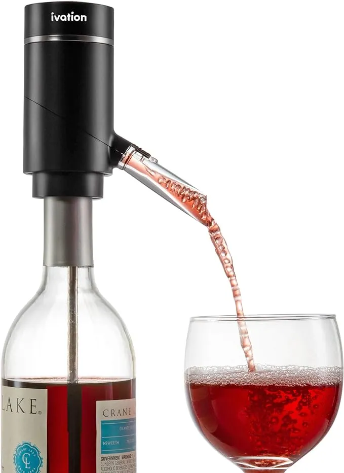 Ivation Wine Aerator Pourer Spout, Electric Wine Dispenser Machine