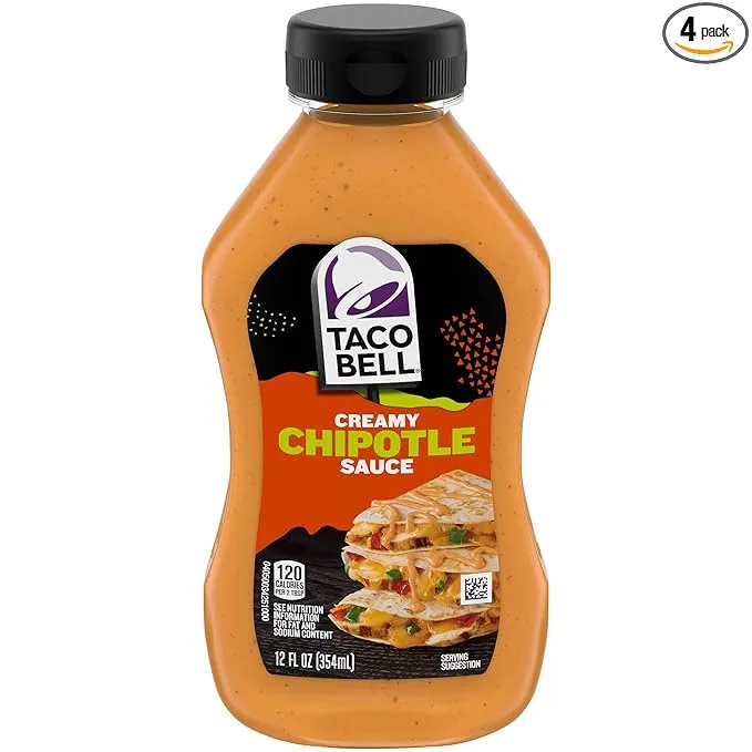 Taco Bell Creamy Chipotle Sauce, 12 fl oz Bottle