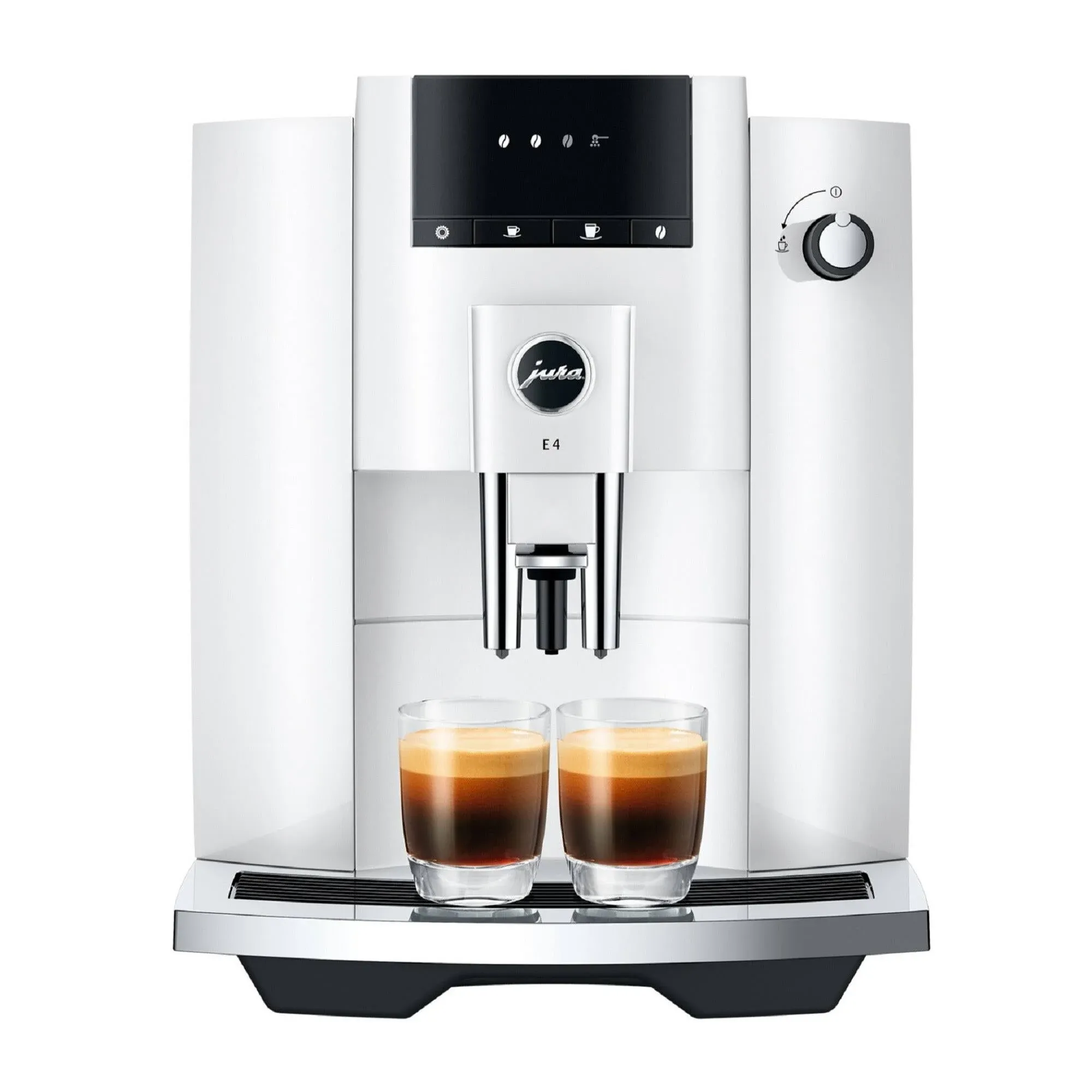 Jura E4 Automatic Coffee Machine (Piano White)