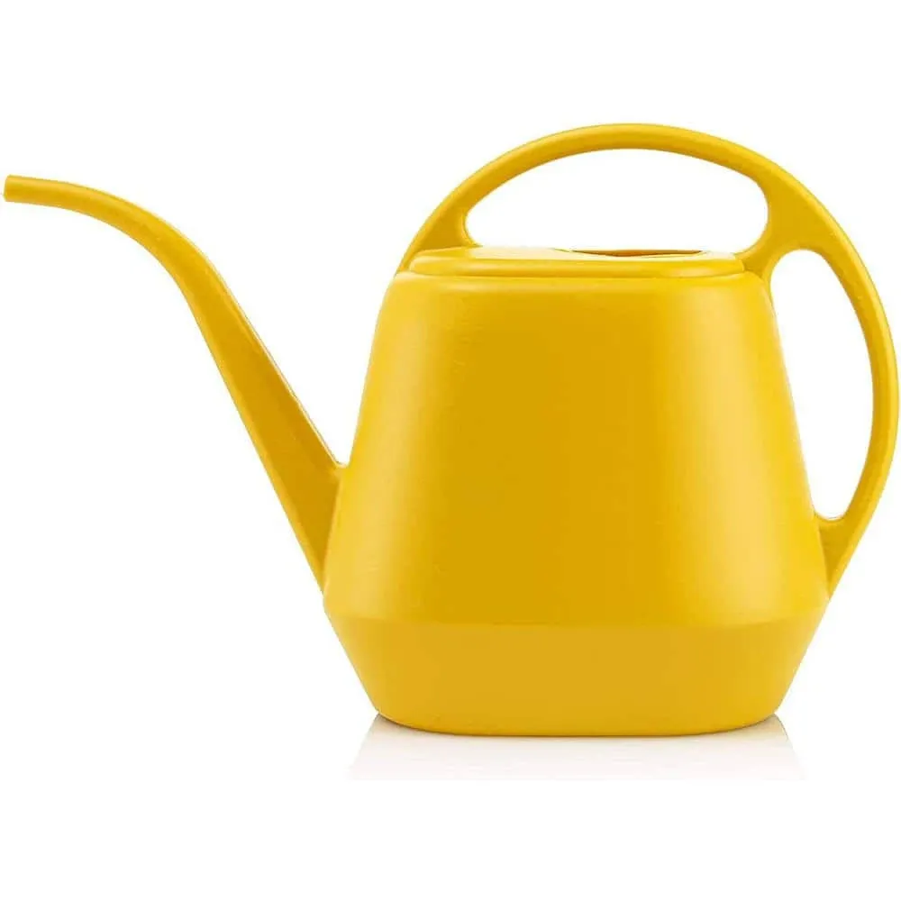 Fasmov Plastic Watering Can, Yellow, 1-Gallon