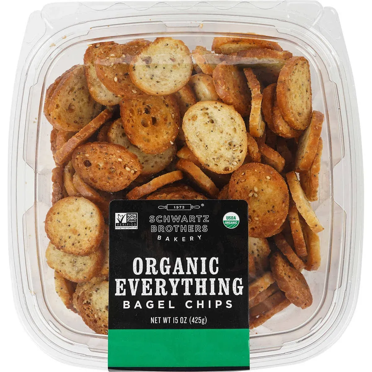 Organic Everything Bagel Chips 15 Oz, Schwartz Brothers Bakery