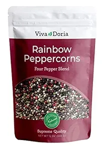 Rainbow Peppercorns Blend, Steam Sterilized Whole Black Pepper, Whole Green P...