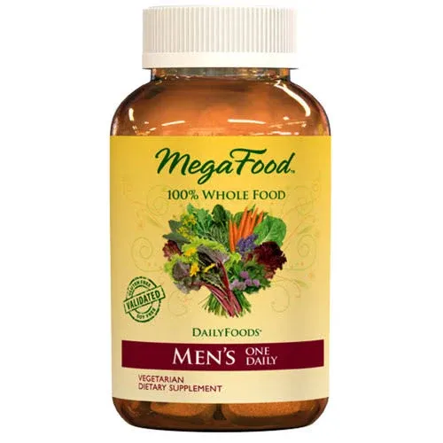 MegaFood Men's One Daily Multivitamin for Men - with Zinc, Selenium, Vitamin B12, Vitamin B6, Vitamin D & Real Food - Immune Support Supplement - Muscle & Bone Health - Vegetarian - 90 Tabs