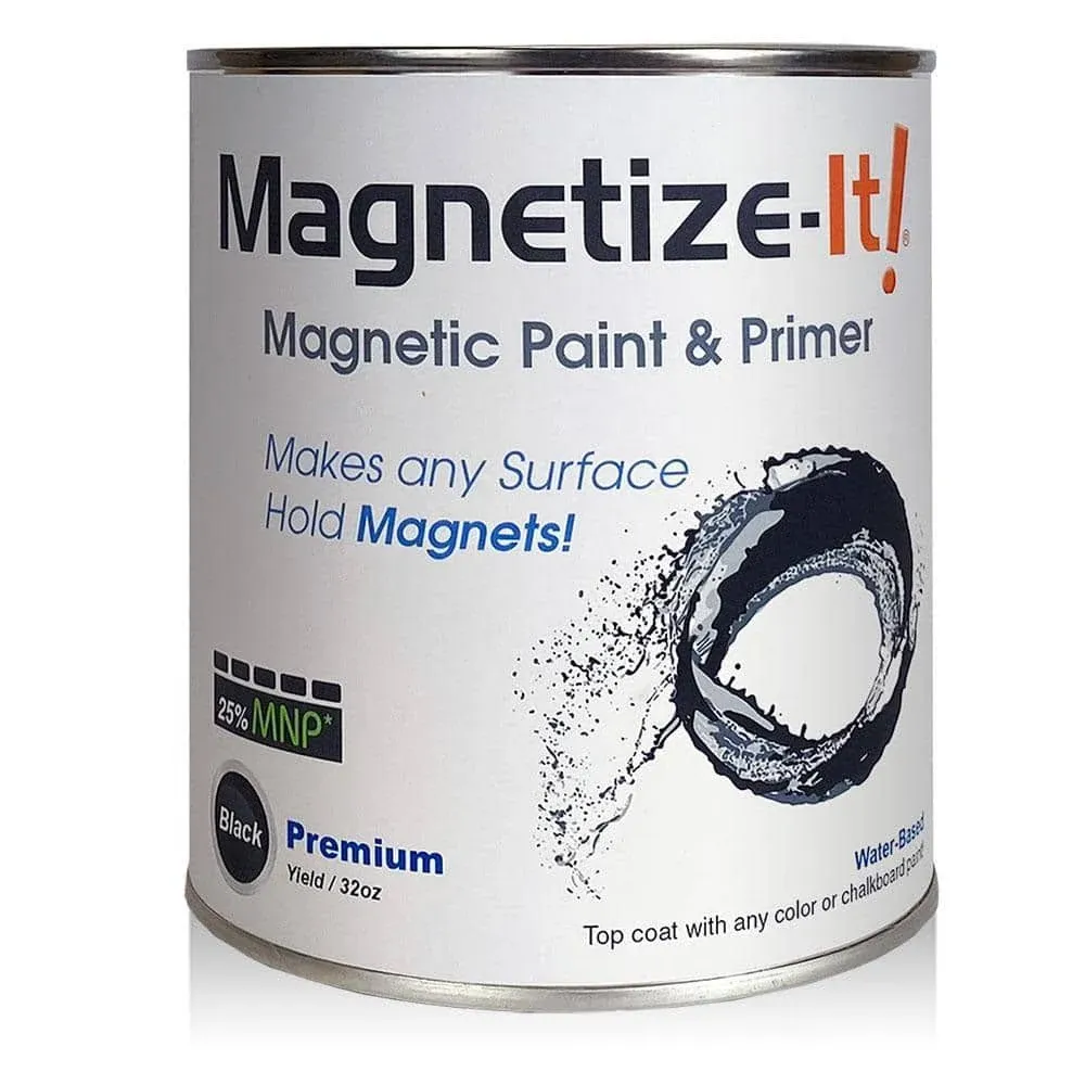 Magnetize-It! Magnetic Paint &amp; Primer (Water Based) – Premium Yield 32oz (MIP...