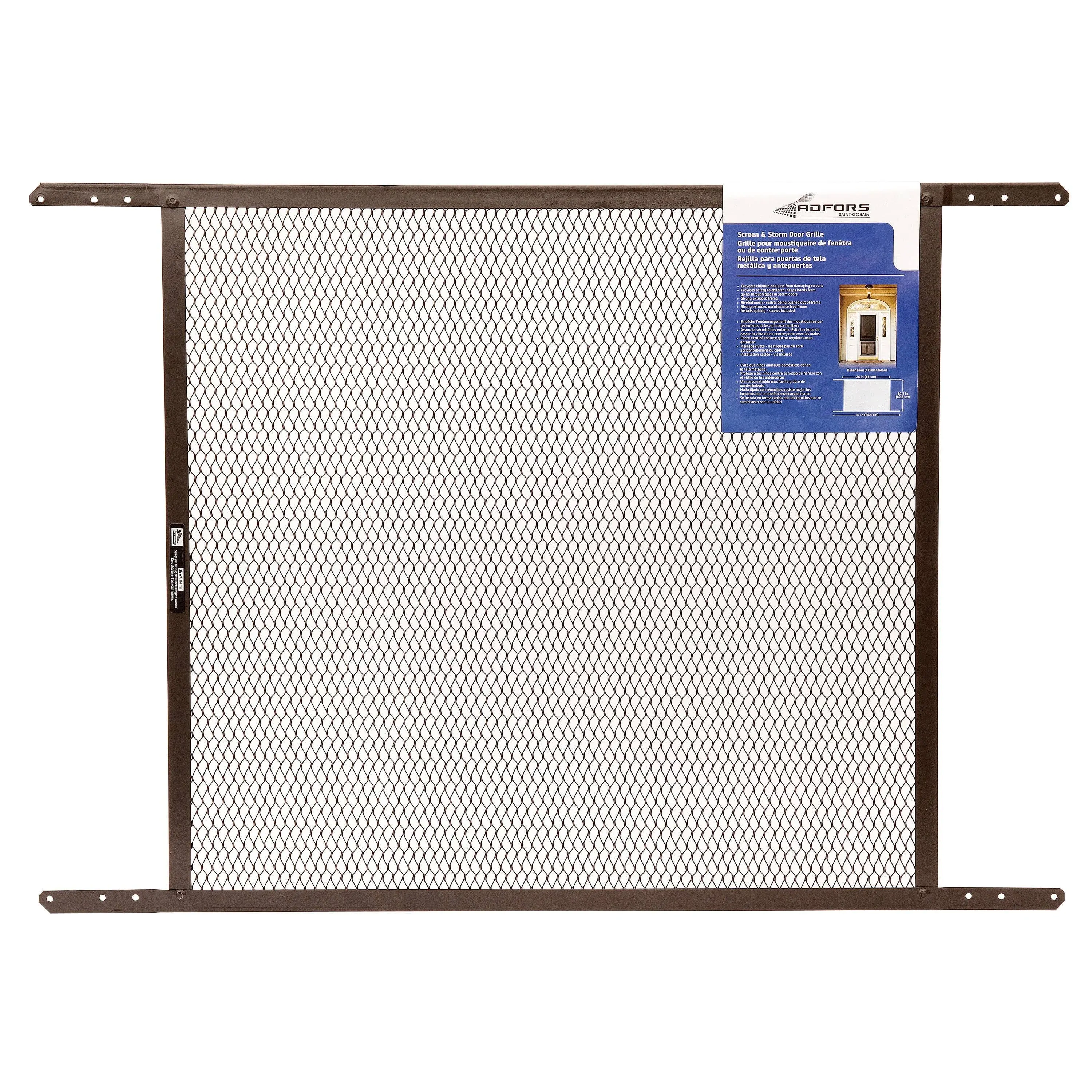 Door Grilles Screen Mesh Frame Protector for Children Pets Dog Safety 24X34