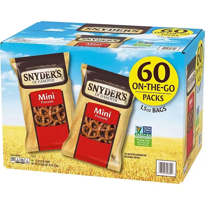 Snyder's 088150 Mini Pretzels, 1.5 oz, 48PK/BX