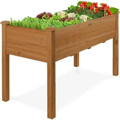 Best Choice Products Raised Garden Bed Elevated Wood Planter Box