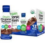 Organic Protein Shake, Grass Fed Dairy, Creamy Chocolate - 26g High Protein W...