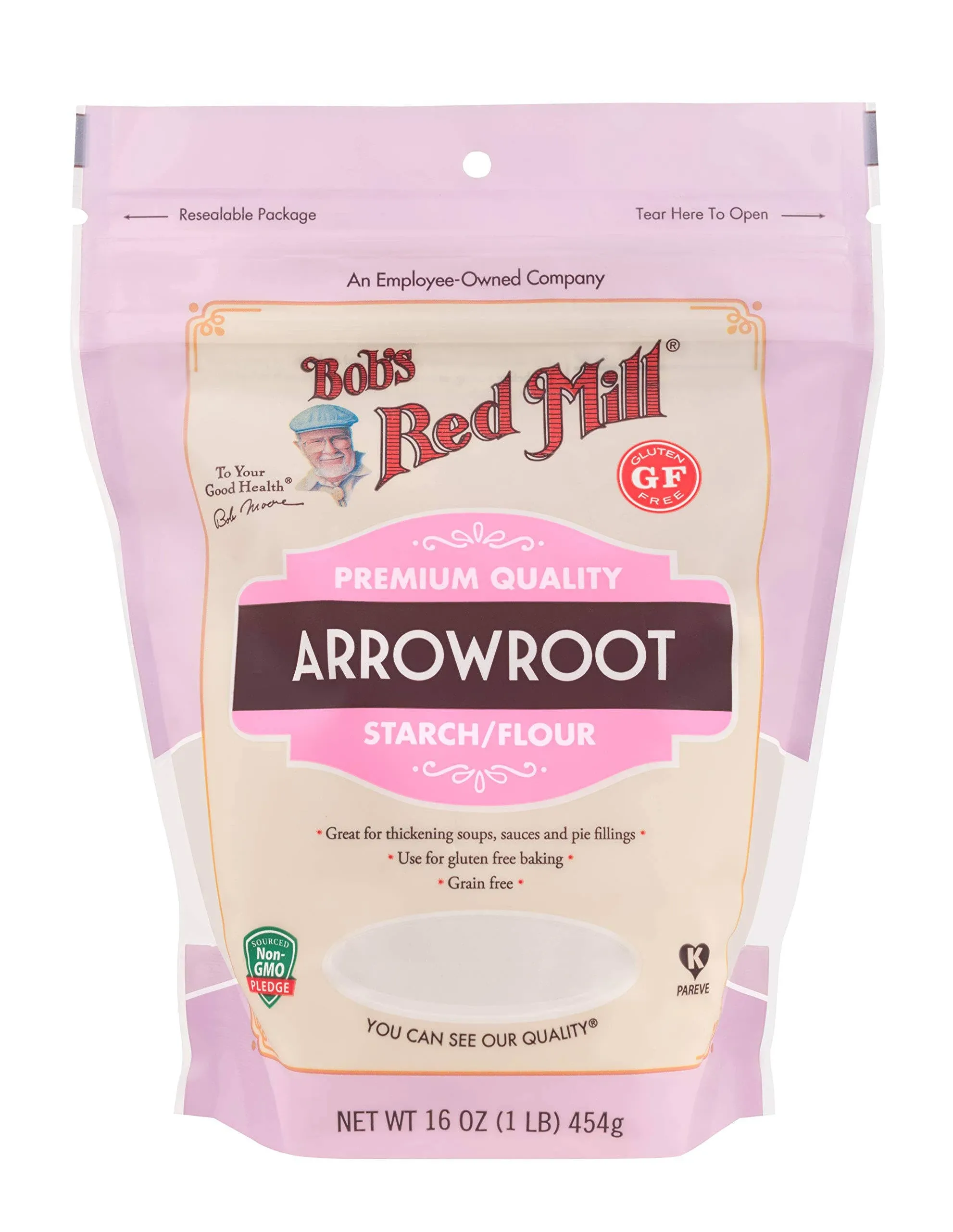 Bob's Red Mill Arrowroot Flour Starch 16 oz