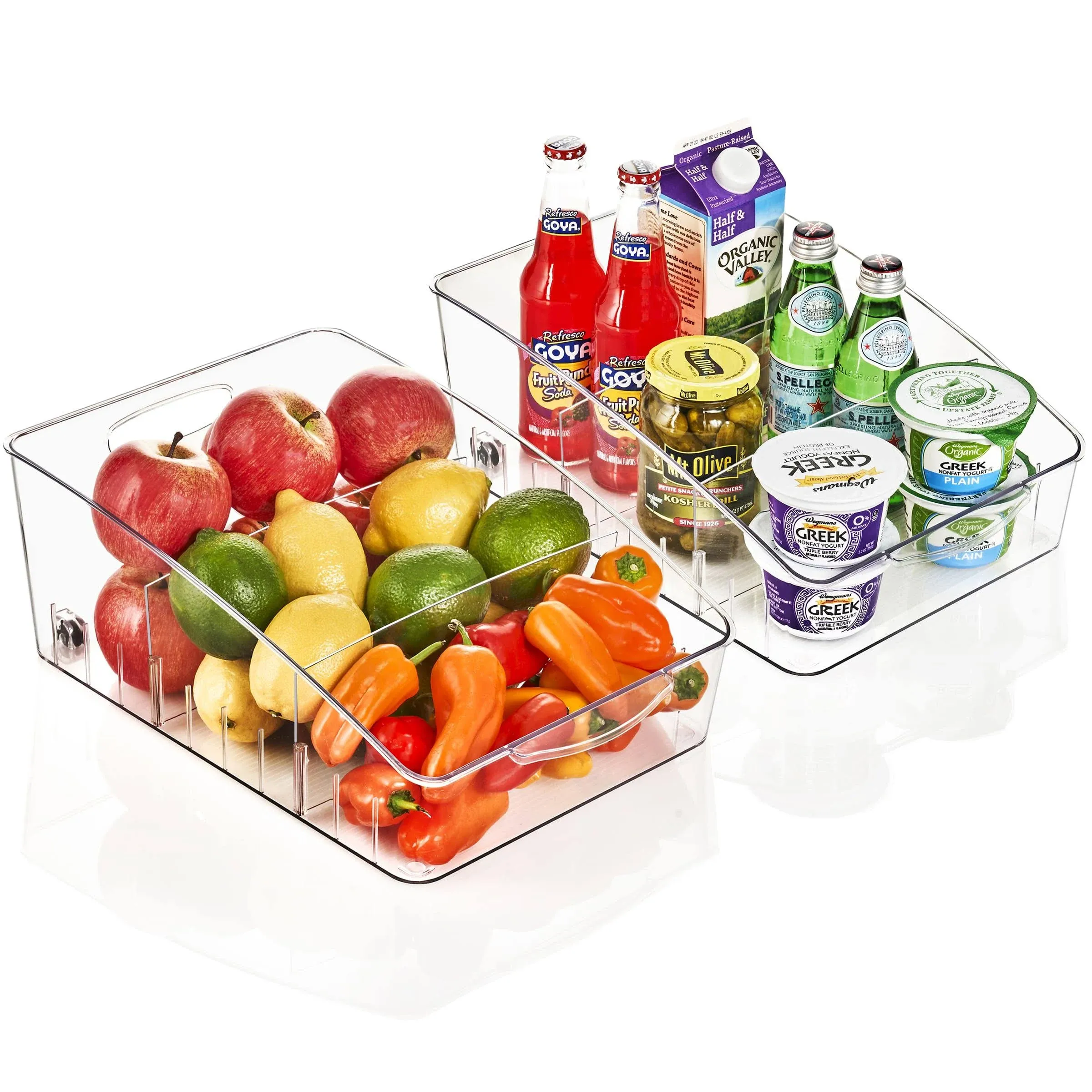 Sorbus Fridge Organizer on Wheels - Rolling Fridge Organizers and Storage Clear ...