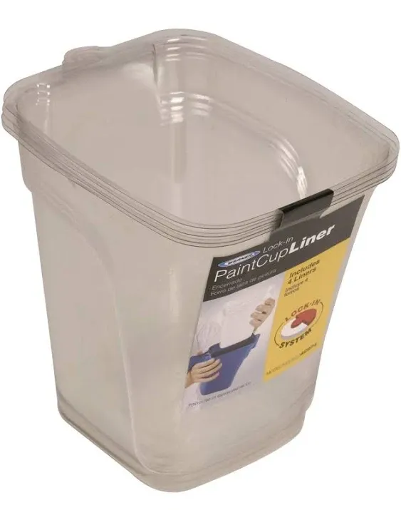 Werner AC27-L Paint Cup Liner, Disposable, Lock-in, Stepladder, Plastic, Clear ...