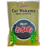 Shirakiku Cut Wakame Dried Seaweed - Dry Seaweed, Sea Kelp - Fresh Vegetables and Seaweed Chips for Miso Soup, Ramen, and Sushi - Pre-Cut, Resealable Package - 16 Oz