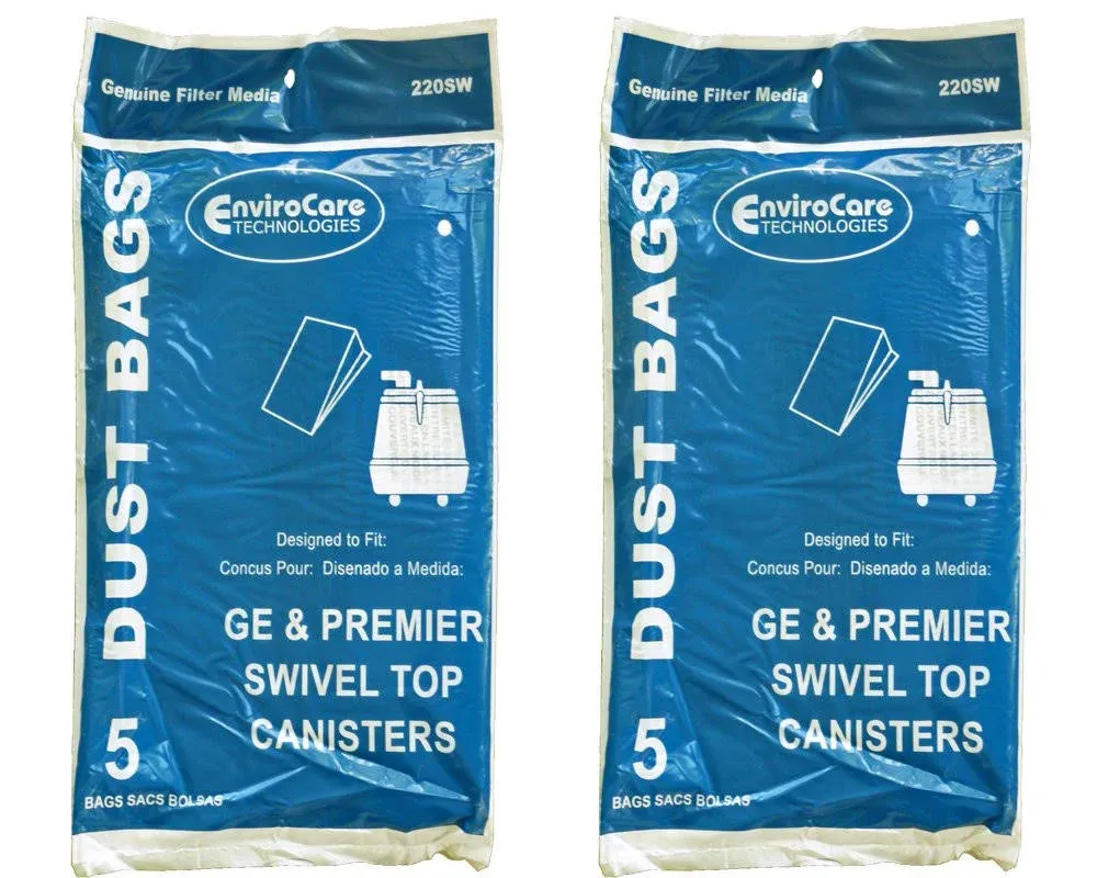 GE Swivel Top Canister Vacuum Allergy Bags Part #1400ES Model C-1 to C-18 Series