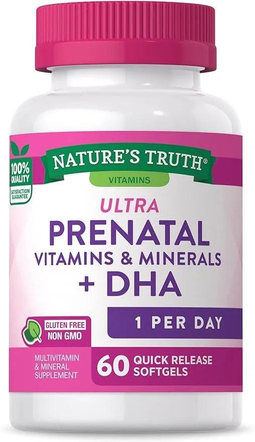 Natures Truth Prenatal + DHA, Ultra, 1 Per Day, Quick Release - 60 softgels