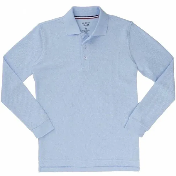 French Toast Boys Long Sleeve Pique Polo Shirt