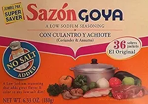 Goya Sazón Seasoning with Coriander & Annatto, Seasoning and Spices for Cooking Poultry, Seafood, Meat and Vegetables, All Purpose Seasoning, Pack of 2, 6.33 oz Cartons