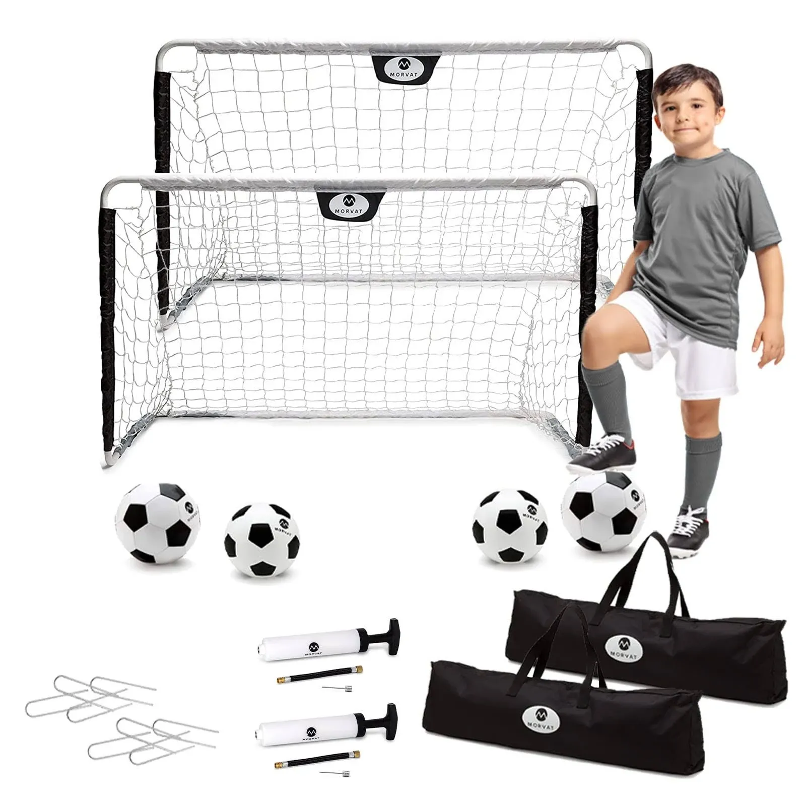 Morvat Soccer Goal Set for Backyard, Outdoor Toys Soccer Net, Soccer Goals for ...