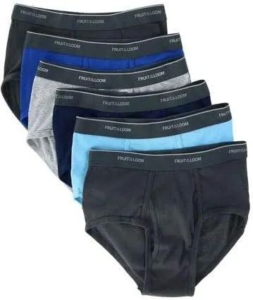 Fruit of The Loom Men's Fashion Brief Pack of 6 6-Pack Assorted Fashion Briefs, Medium, Size: XL, Blue