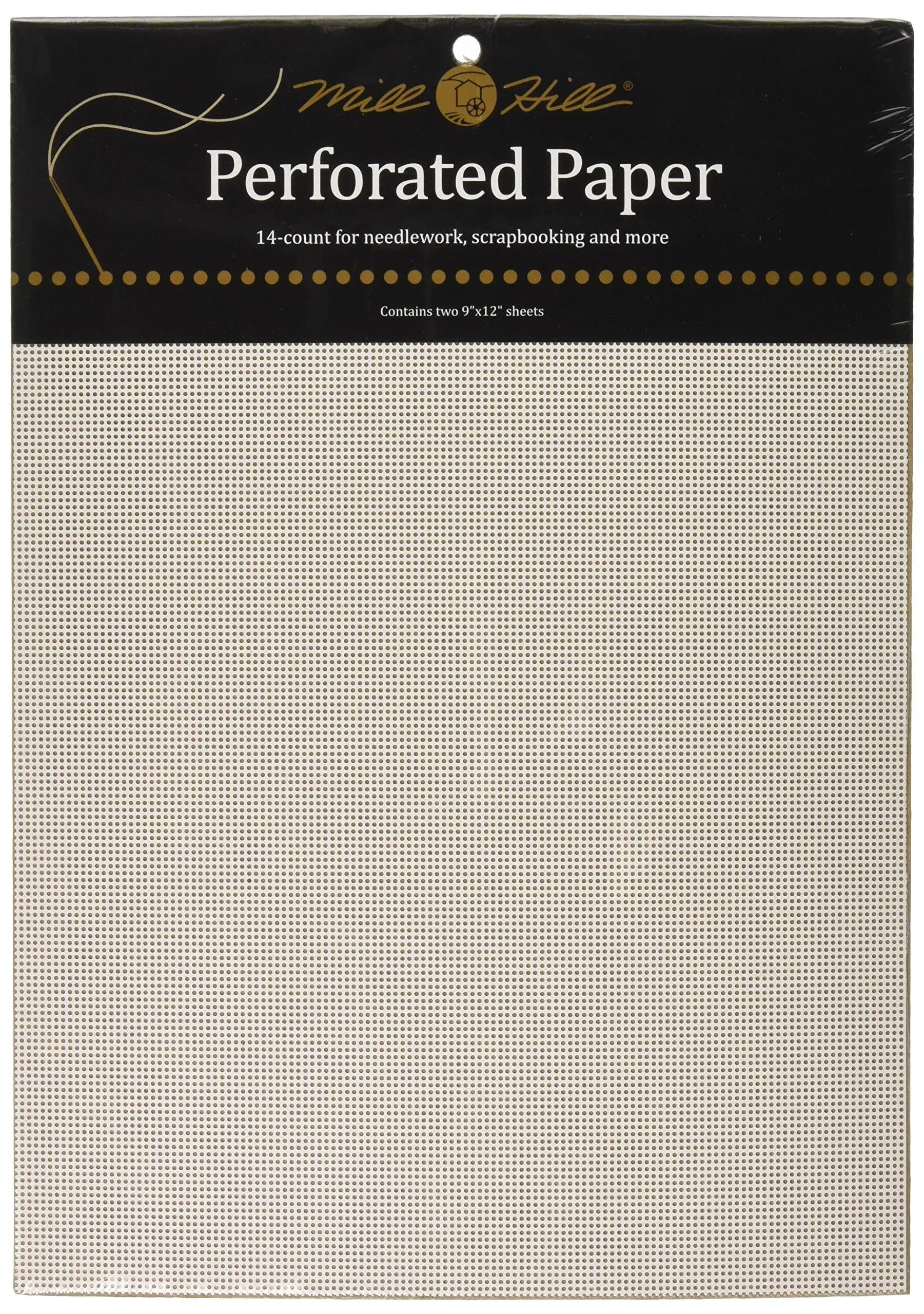 Mill Hill Perforated Paper 14 Count 9"x12" 2-Pkg-White