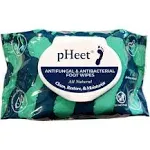 Pheet Foot Wipes All-Natural Antifungal & Antibacterial Formula, Cleanses, Moisturizes, Prevents & Kills Athletes Foot, Toenail & Foot Fungus, Odor