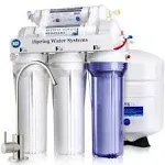 iSpring RCC7, NSF Certified, High Capacity Under Sink 5-Stage Reverse Osmosis Drinking Filtration System, 75 GPD, Brushed Nickel Faucet